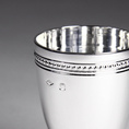 Coquetier sur pied Perles Argent Massif 925 - Coquetiers en argent massif 925